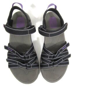 Teva Tirra Women's Size 7 Sport Sandals Waterproof Black Purple 4266